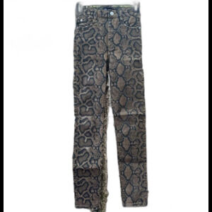 ZARA Snake Python Jeans Womens 2 Yellow Witchy Mob Wife Whimsigoth Y2K Punk Band